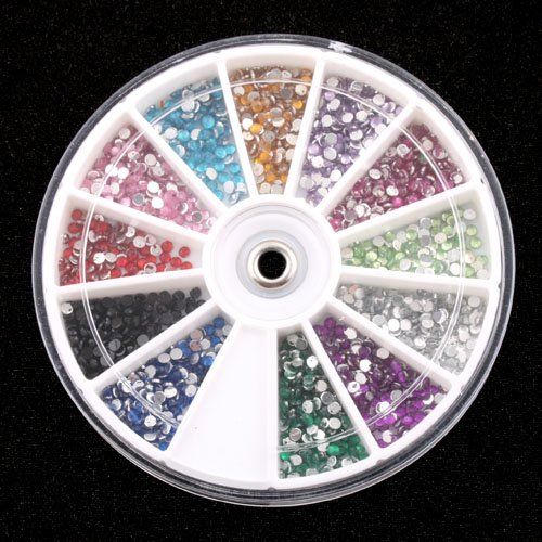 Disco com 1800 pedrinhas para decoração de unhas