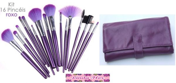 Kit Pincéis 16 pcs + Estojo
