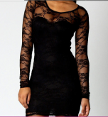 Vestido Renda Preto